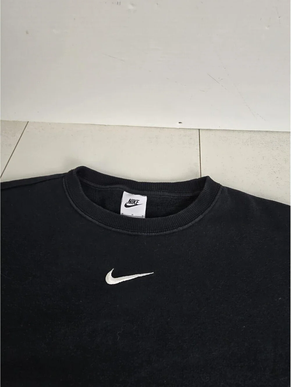Nike Center Swoosh Crewneck Sweatshirt Black Mens Fits M Fleece Pullover